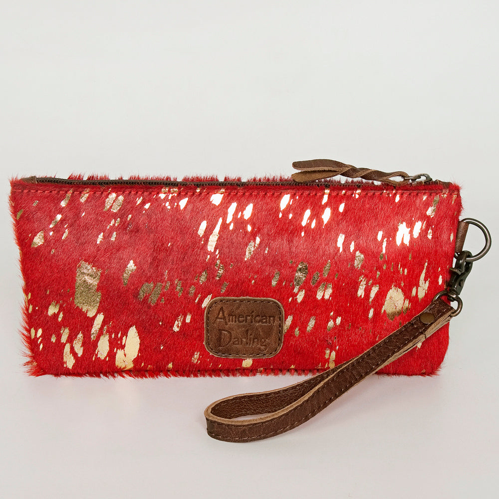 American Darling ADBG344CO Wristlet Hair On Genuine Leather women bag western handbag purse