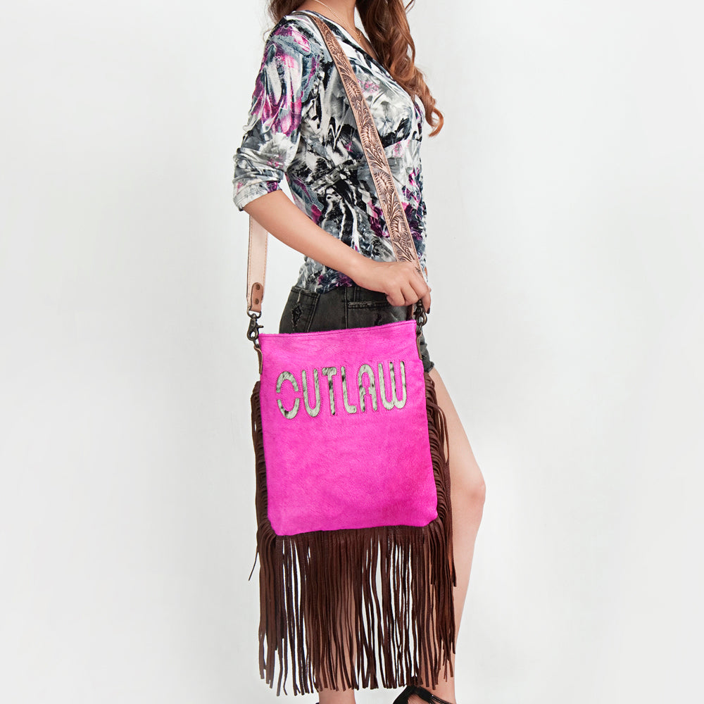 American Darling ADBGS192AU Messenger Hair-On Genuine Leather Women Bag Western Handbag Purse