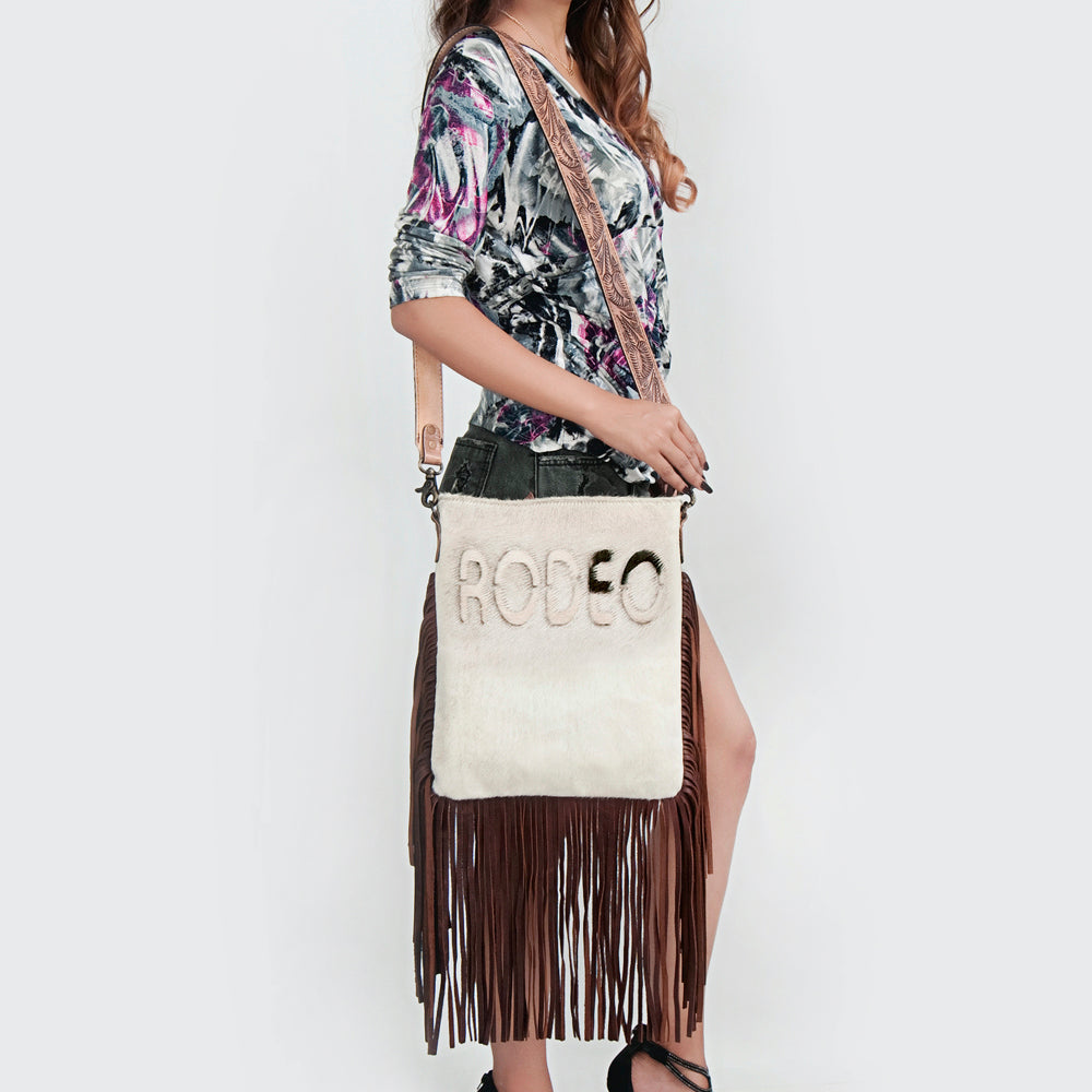 American Darling ADBGS192AV Messenger Hair-On Genuine Leather Women Bag Western Handbag Purse