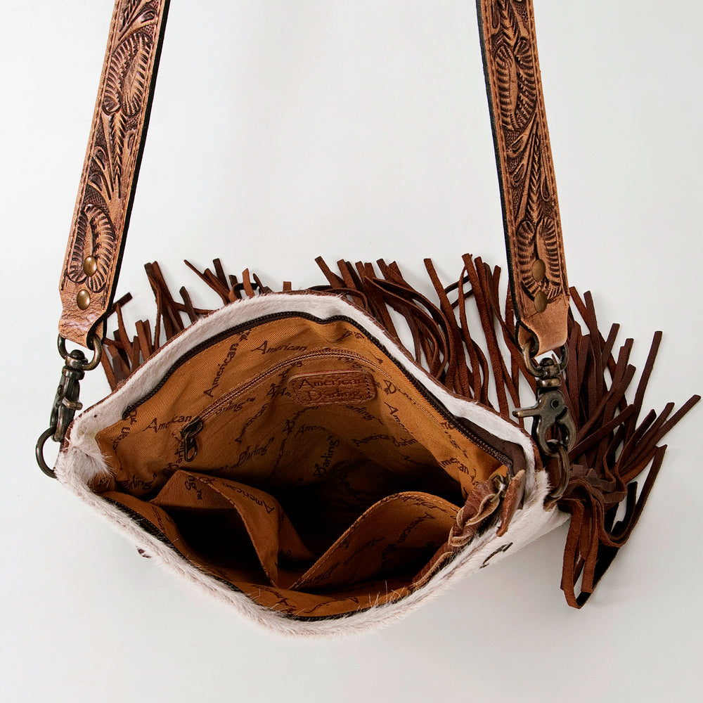 American Darling ADBGS192AV Messenger Hair-On Genuine Leather Women Bag Western Handbag Purse