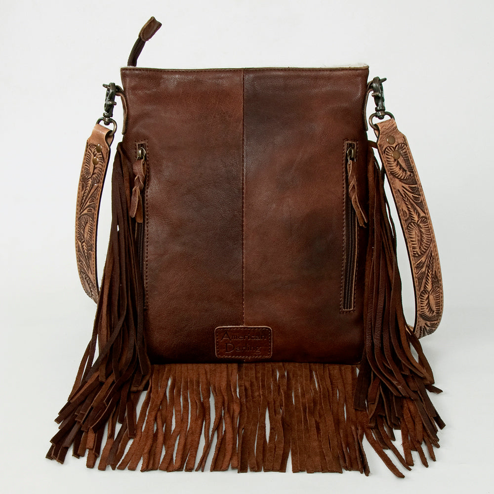 American Darling ADBGS192AW Messenger Hair-On Genuine Leather Women Bag Western Handbag Purse