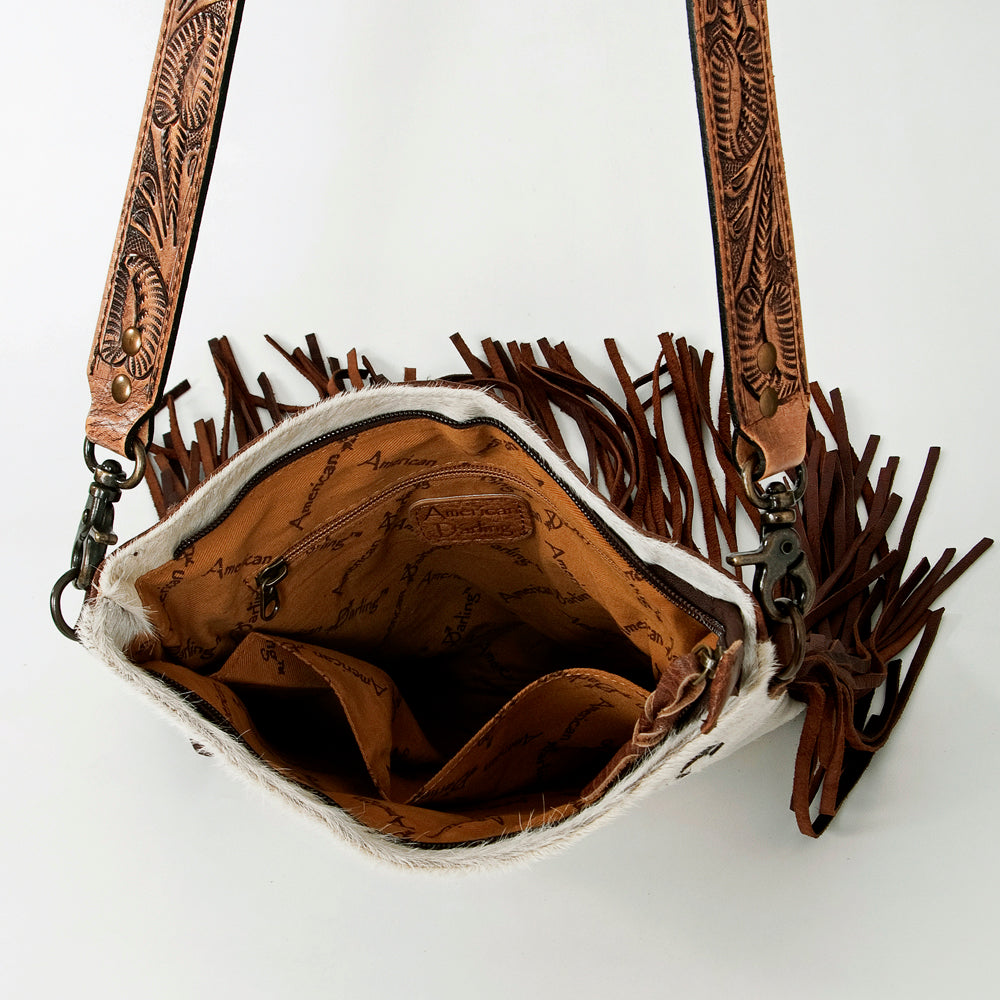 American Darling ADBGS192AW Messenger Hair-On Genuine Leather Women Bag Western Handbag Purse