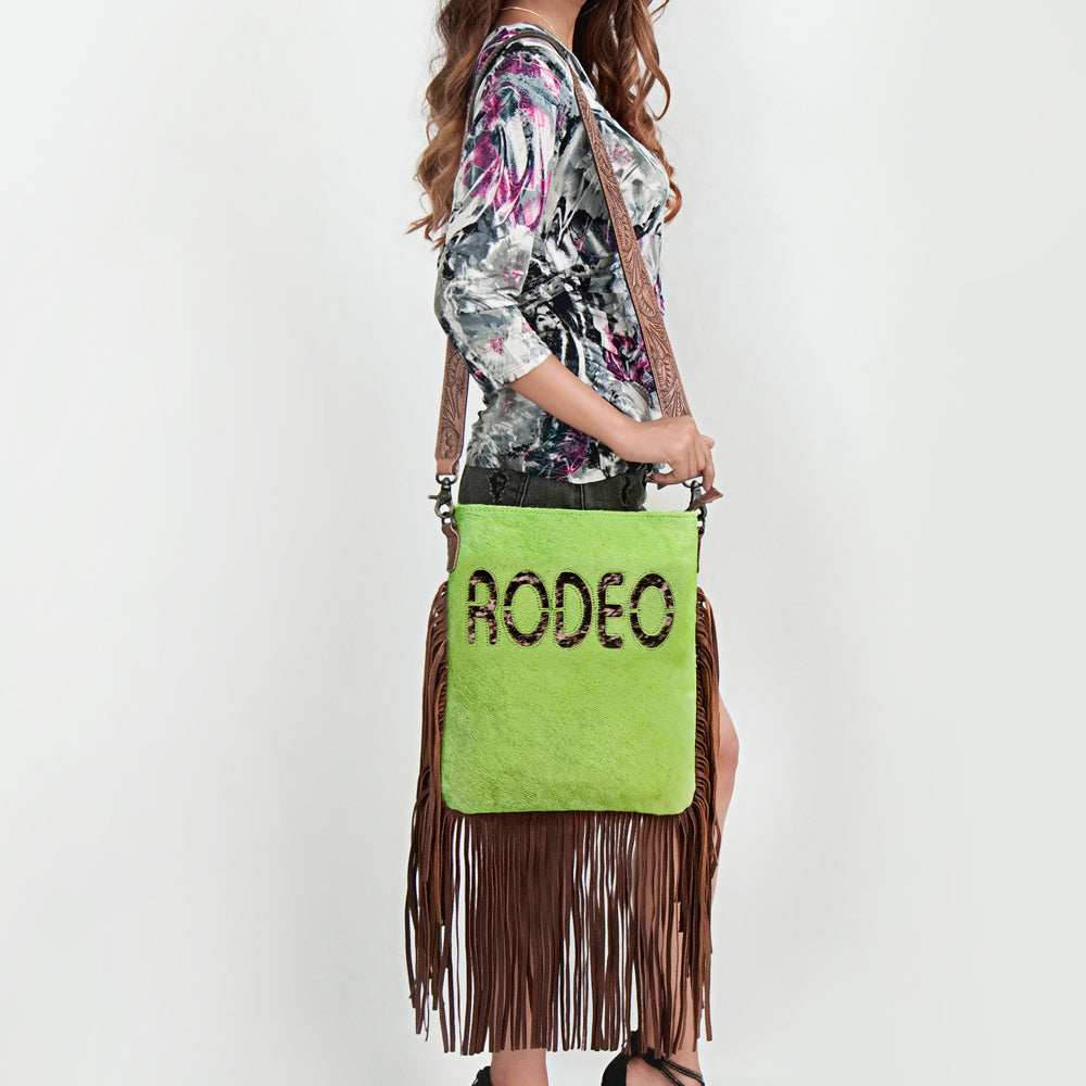 American Darling ADBGS192AZ Messenger Hair-On Genuine Leather Women Bag Western Handbag Purse
