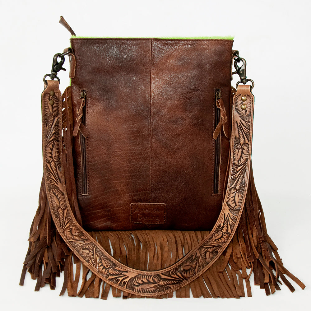 American Darling ADBGS192BA Messenger Hair-On Genuine Leather Women Bag Western Handbag Purse