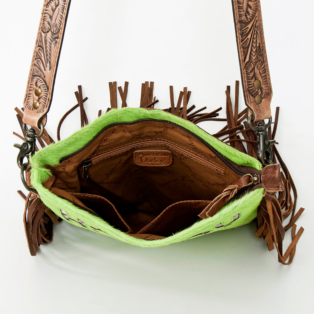 American Darling ADBGS192BA Messenger Hair-On Genuine Leather Women Bag Western Handbag Purse