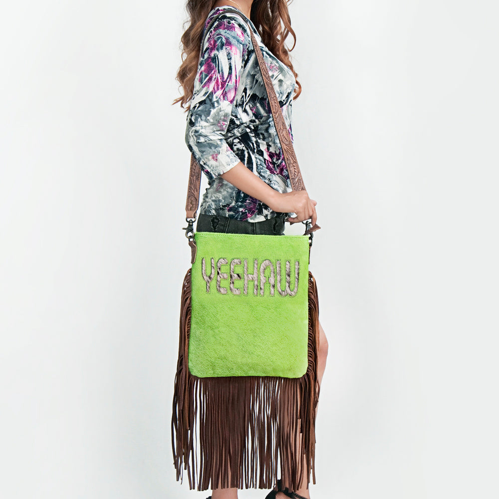 American Darling ADBGS192BB Messenger Hair-On Genuine Leather Women Bag Western Handbag Purse