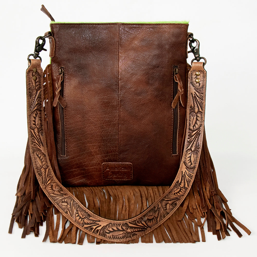 American Darling ADBGS192BB Messenger Hair-On Genuine Leather Women Bag Western Handbag Purse