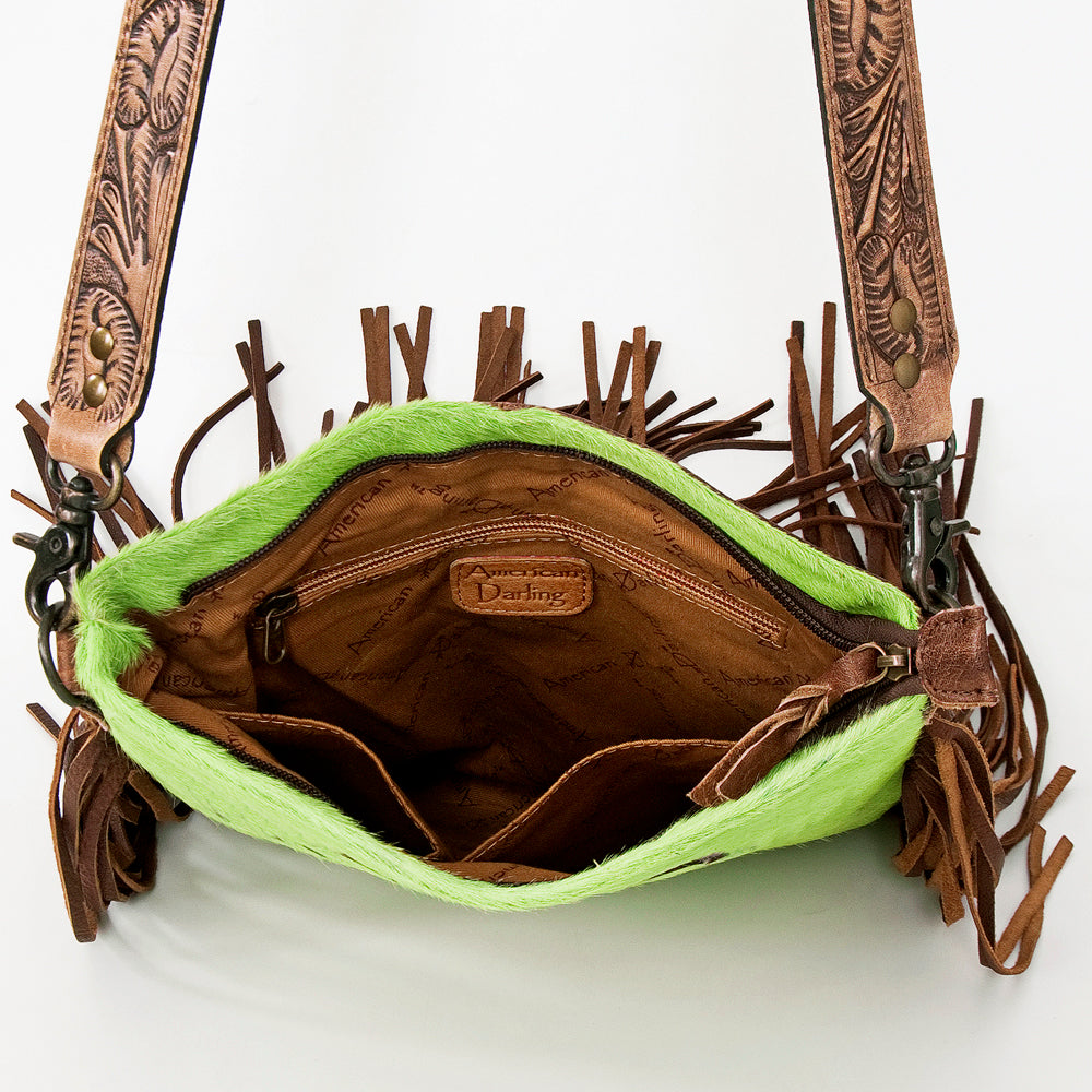 American Darling ADBGS192BB Messenger Hair-On Genuine Leather Women Bag Western Handbag Purse