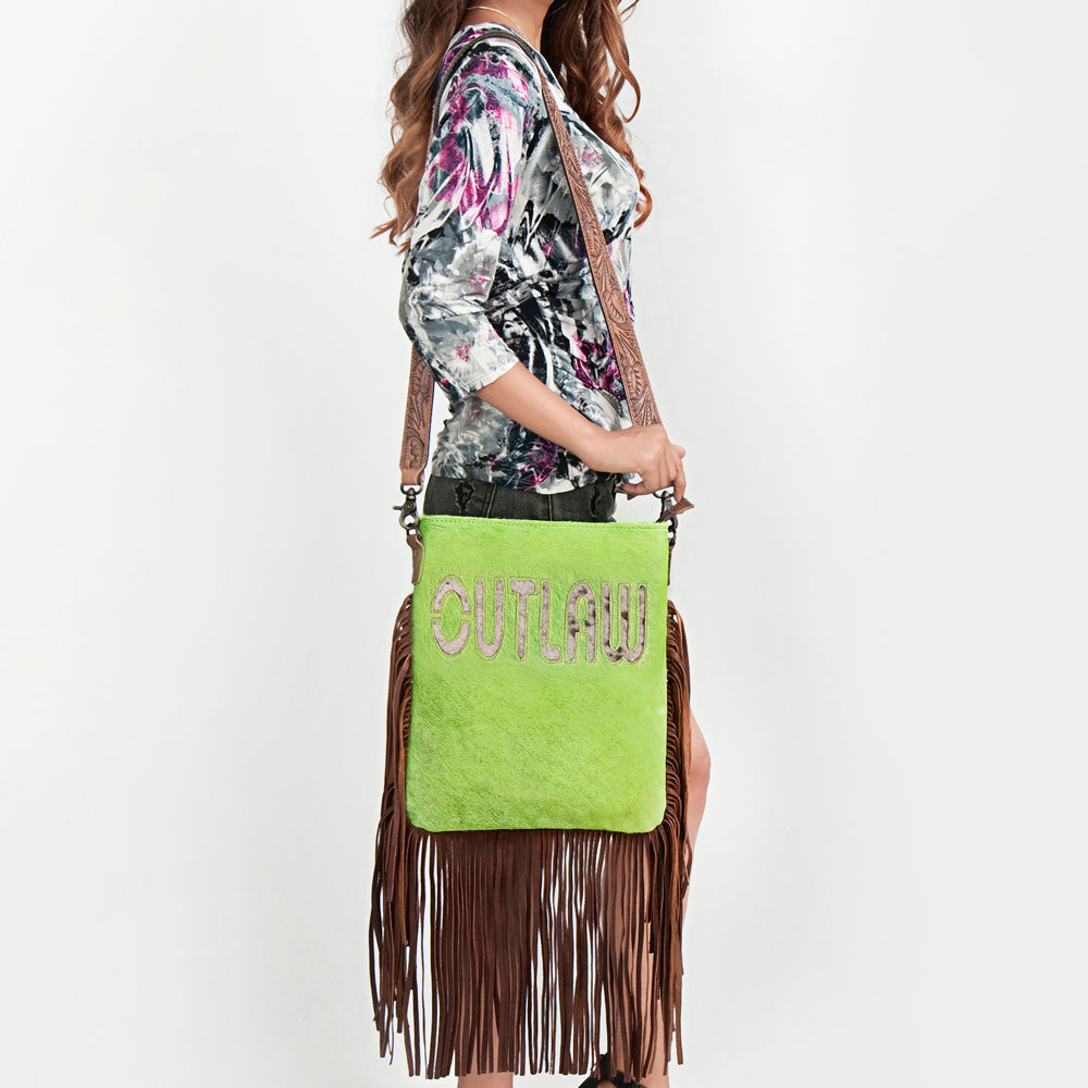 American Darling ADBGS192BC Messenger Hair-On Genuine Leather Women Bag Western Handbag Purse