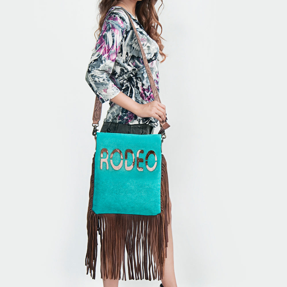 American Darling ADBGS192BD Messenger Hair-On Genuine Leather Women Bag Western Handbag Purse