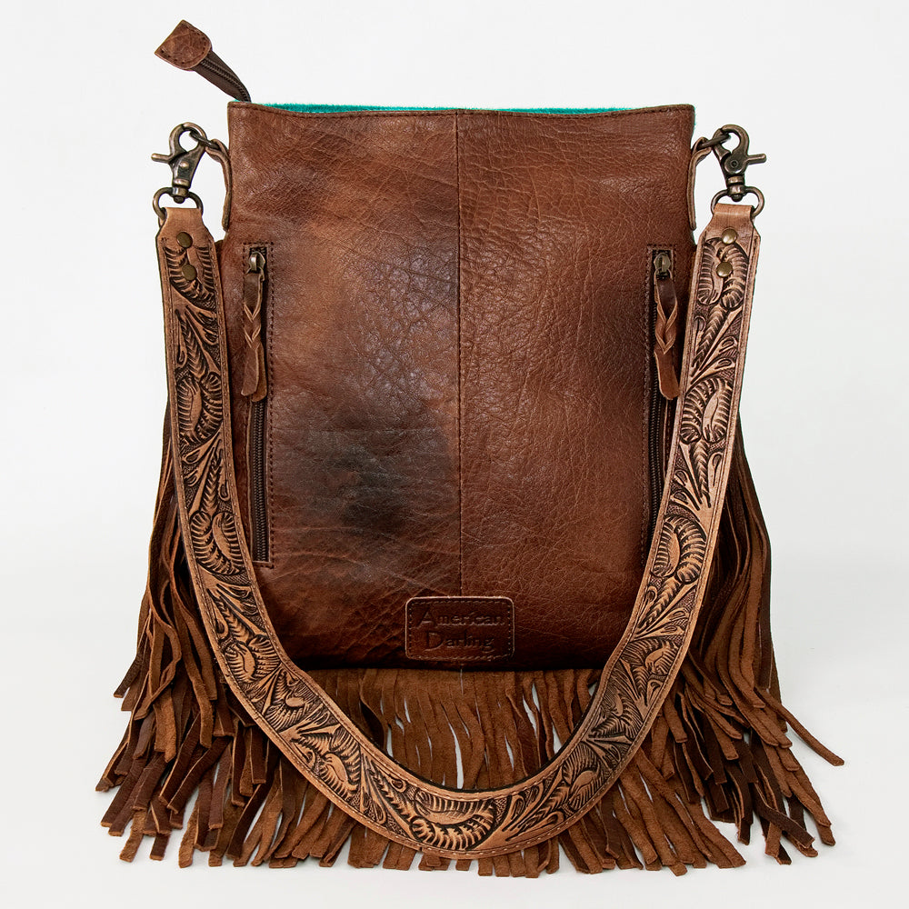American Darling ADBGS192BD Messenger Hair-On Genuine Leather Women Bag Western Handbag Purse