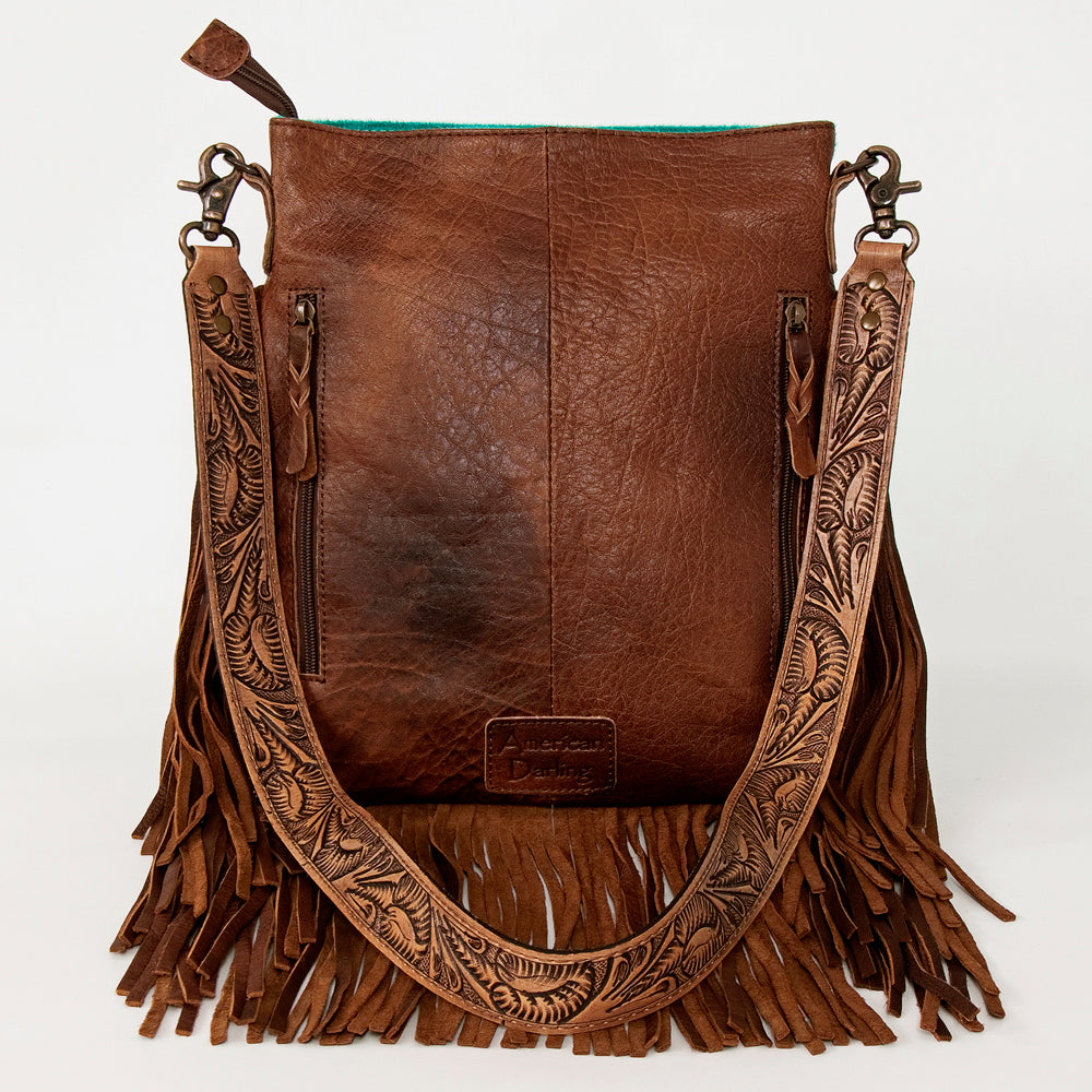 American Darling ADBGS192BE Messenger Hair-On Genuine Leather Women Bag Western Handbag Purse