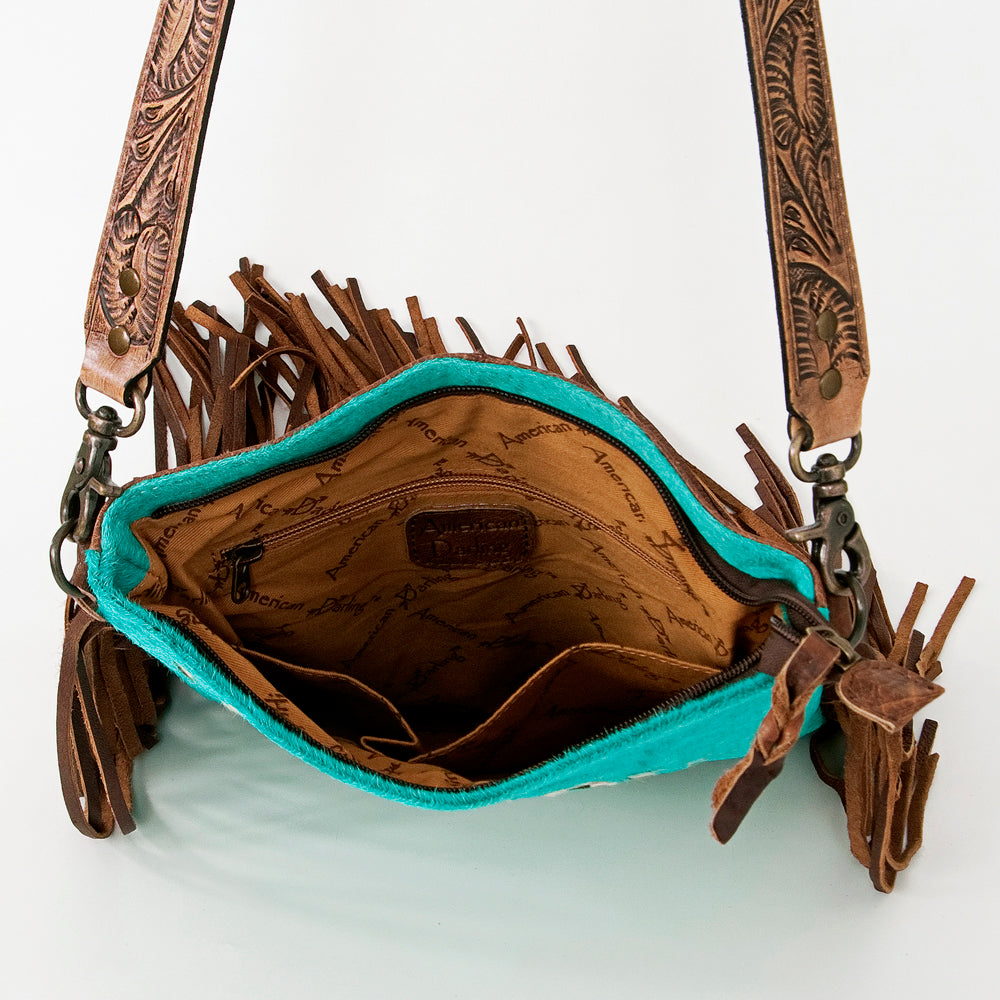 American Darling ADBGS192BE Messenger Hair-On Genuine Leather Women Bag Western Handbag Purse