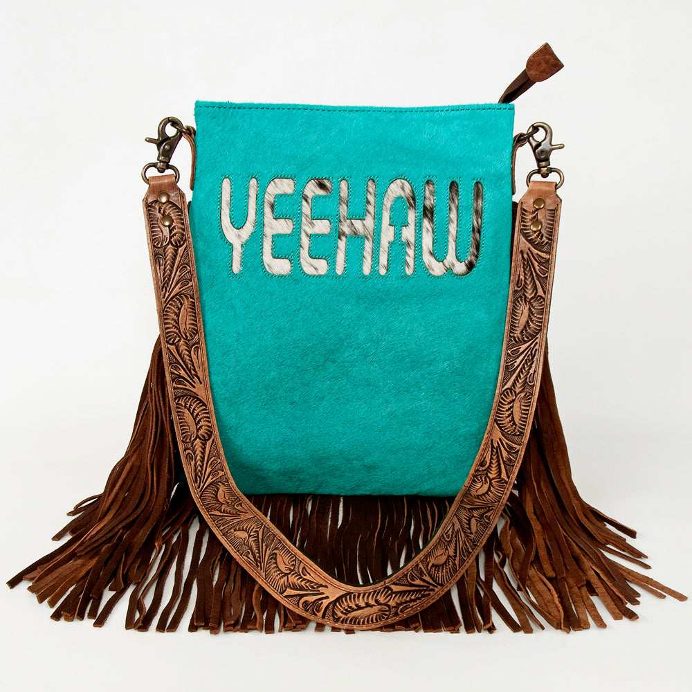 American Darling ADBGS192BG Messenger Hair-On Genuine Leather Women Bag Western Handbag Purse