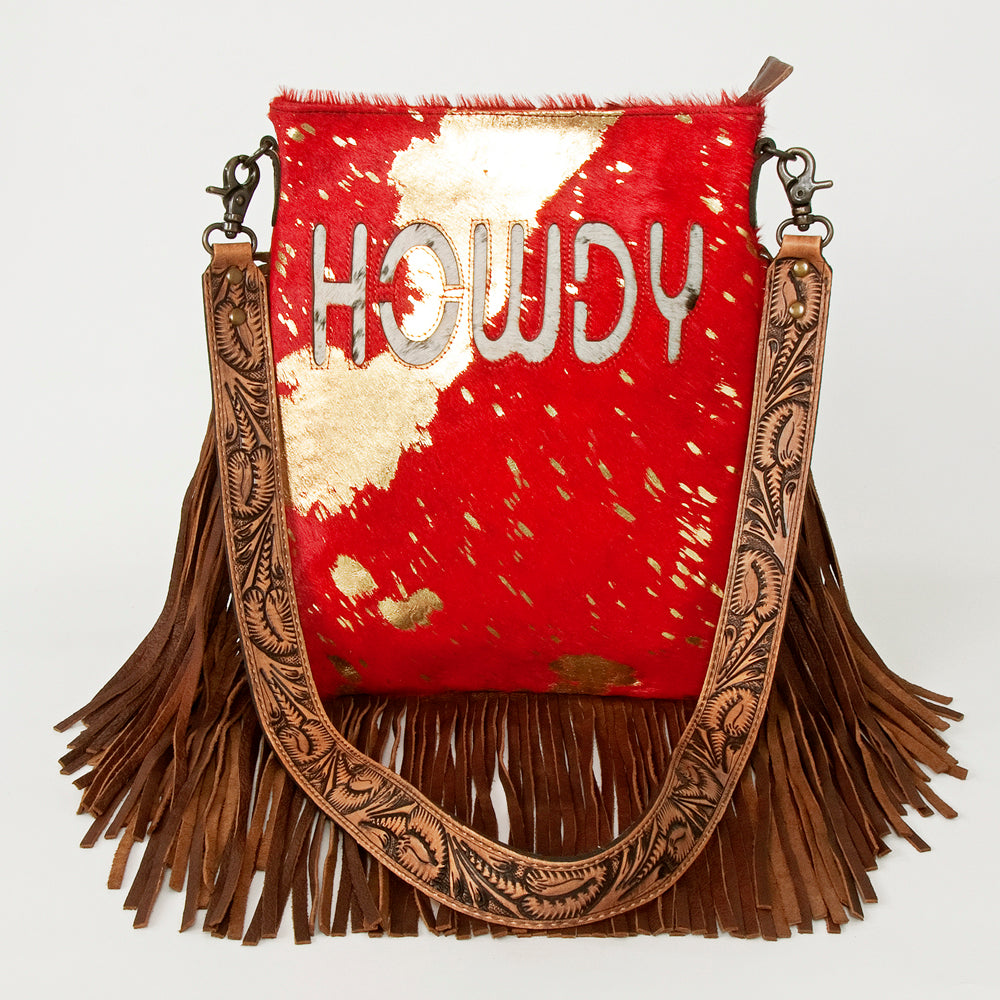 American Darling ADBGS192BI Messenger Hair-On Genuine Leather Women Bag Western Handbag Purse