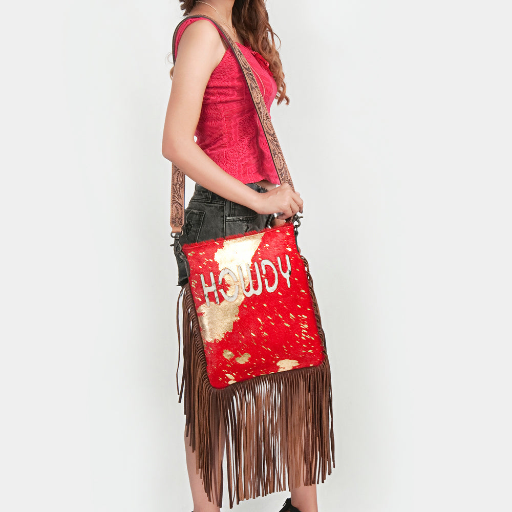 American Darling ADBGS192BI Messenger Hair-On Genuine Leather Women Bag Western Handbag Purse