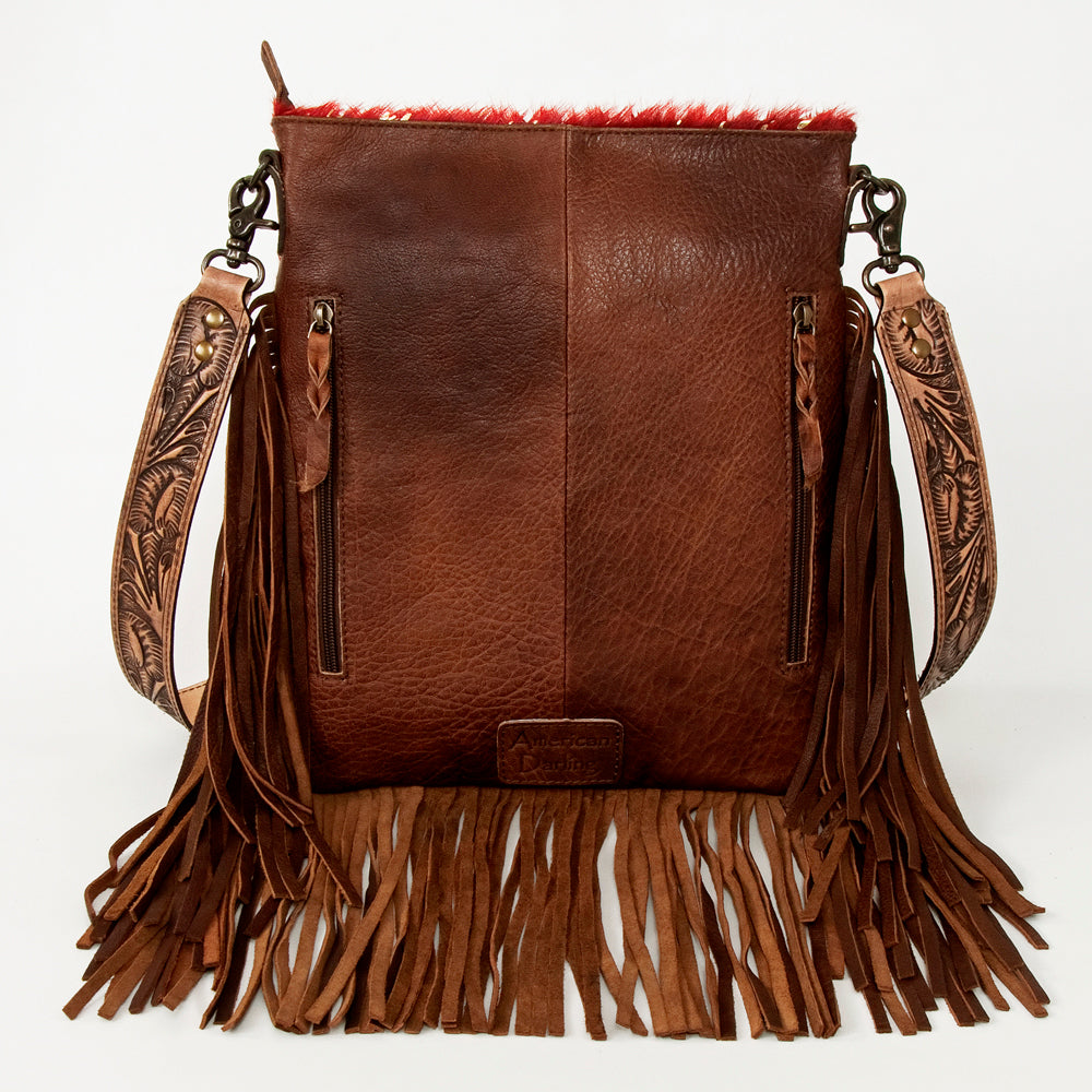 American Darling ADBGS192BI Messenger Hair-On Genuine Leather Women Bag Western Handbag Purse