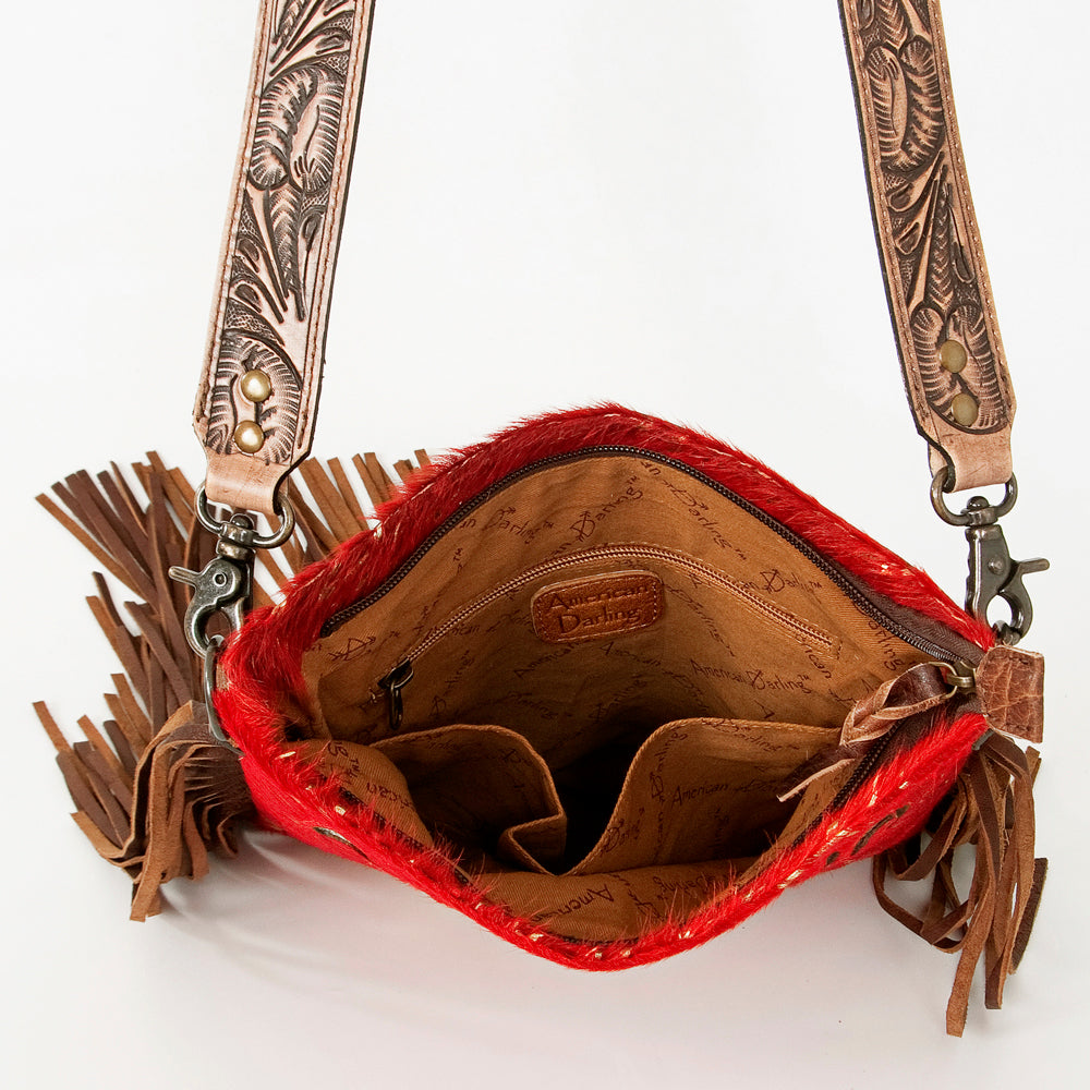 American Darling ADBGS192BI Messenger Hair-On Genuine Leather Women Bag Western Handbag Purse