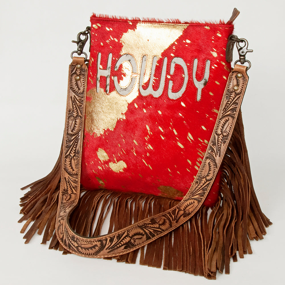 American Darling ADBGS192BI Messenger Hair-On Genuine Leather Women Bag Western Handbag Purse