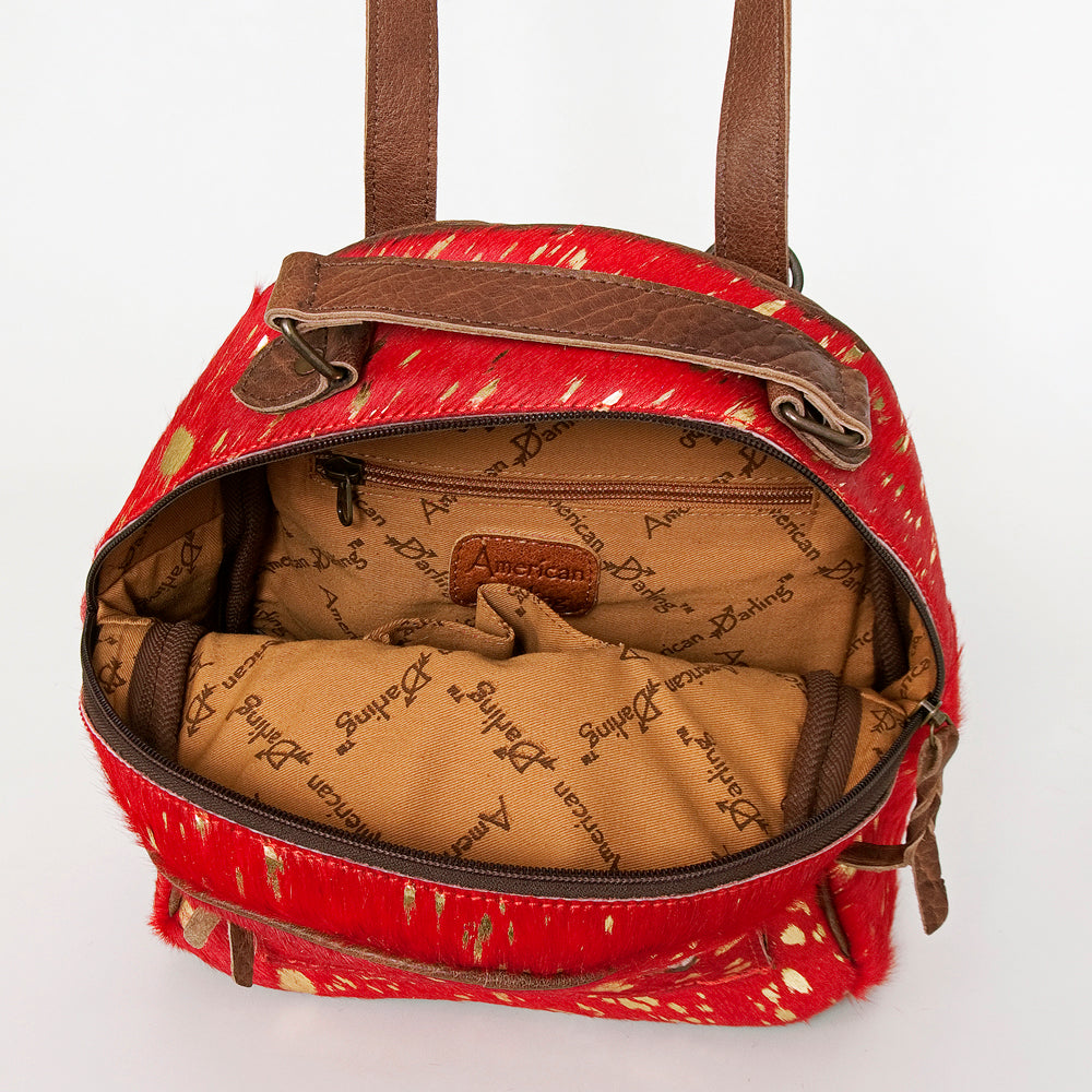 American Darling Hand Tooled Hair On Genuine Leather Women Bag Western Handbag Purse