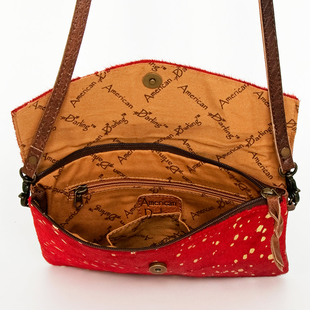 American Darling ADBGS178AS Envelope Hair-On Genuine Leather Women Bag Western Handbag Purse