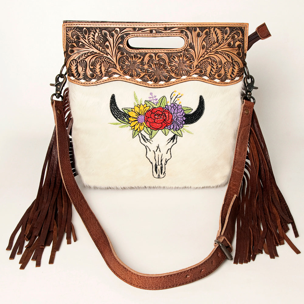 American Darling Clutch Hand Tooled Hair on Genuine Leather Western Women Bag Handbag Purse | Purses for Cute