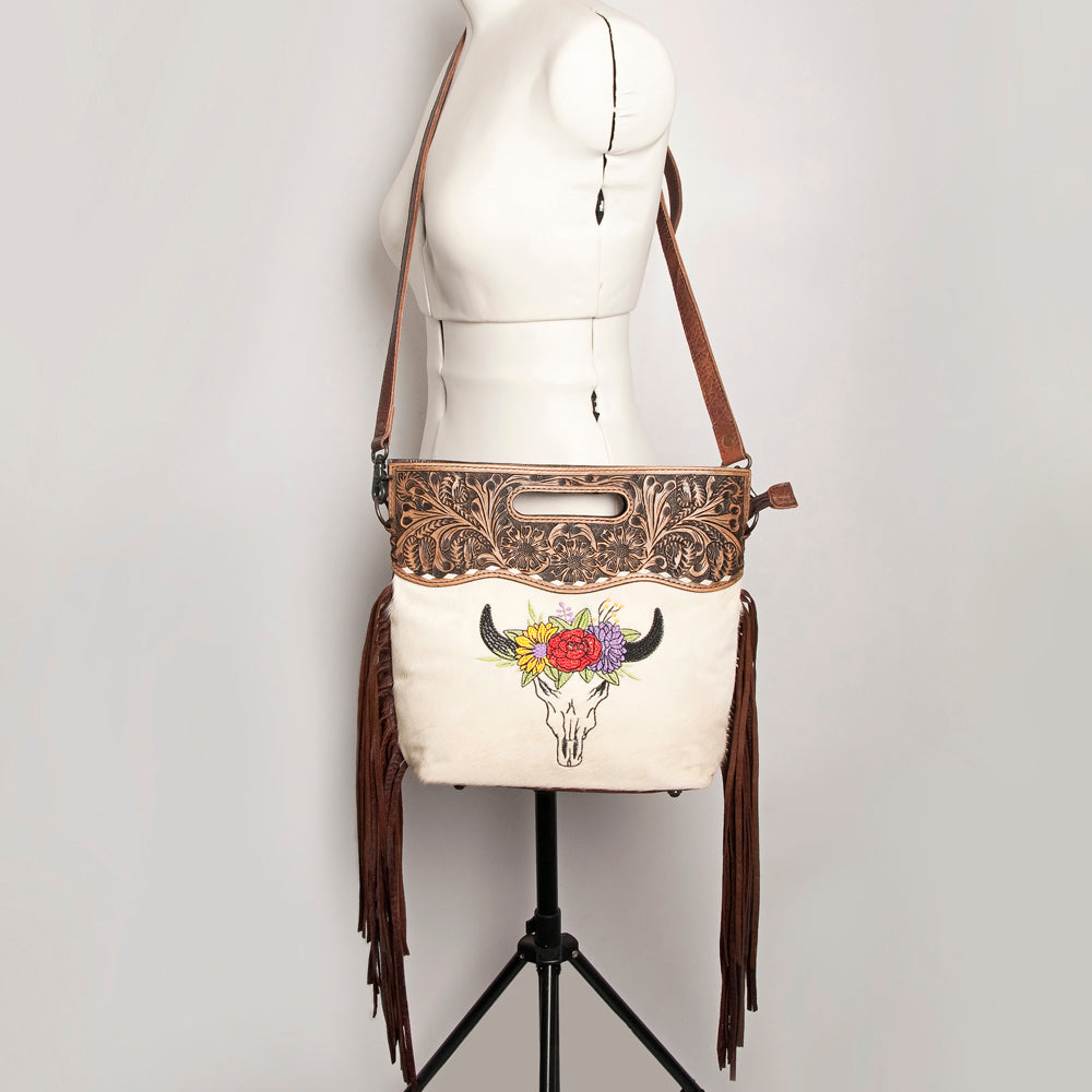 American Darling Clutch Hand Tooled Hair on Genuine Leather Western Women Bag Handbag Purse | Purses for Cute