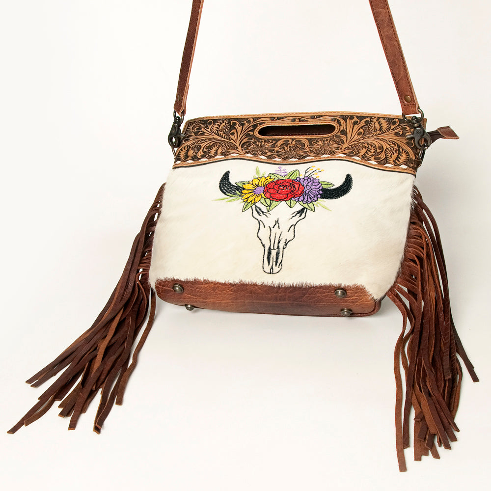 American Darling Clutch Hand Tooled Hair on Genuine Leather Western Women Bag Handbag Purse | Purses for Cute