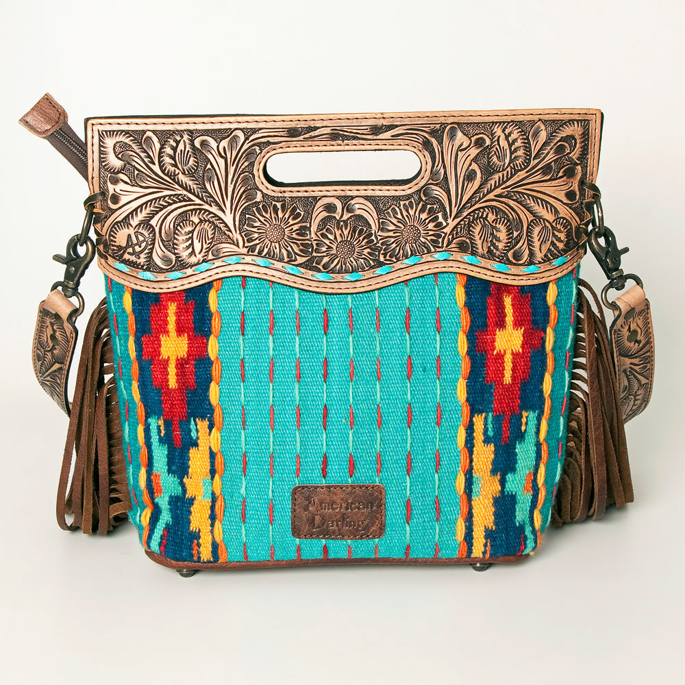 American Darling Clutch Hand Tooled Hair on Genuine Leather Western Women Bag Handbag Purse | Purses for Cute
