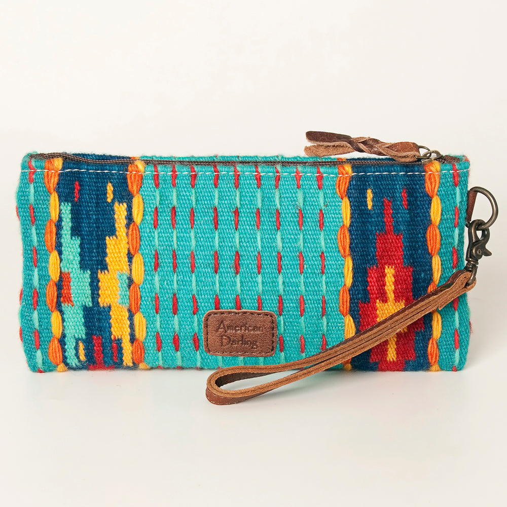 American Darling Wristlet Saddle Blanket Fabric Genuine Leather Western Women Bag | Handbag Purse | Women Wristlet | Wristlet Wristlet | Travel Wristlet | Leather Wristlet | Clutch Wristlet