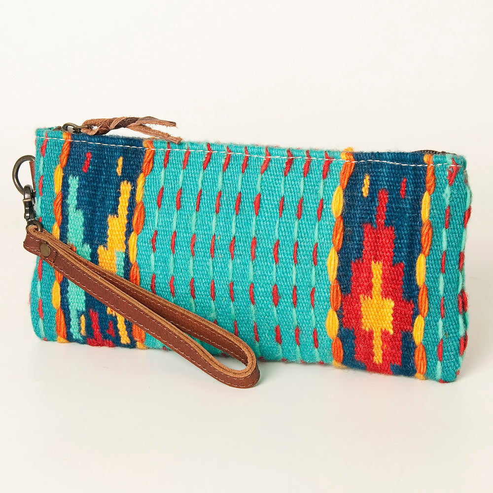 American Darling Wristlet Saddle Blanket Fabric Genuine Leather Western Women Bag | Handbag Purse | Women Wristlet | Wristlet Wristlet | Travel Wristlet | Leather Wristlet | Clutch Wristlet