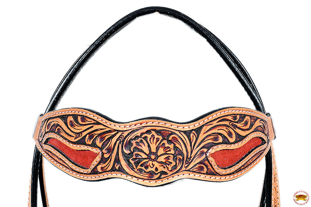 Hilason Western Horse Headstall Bridle American Leather Tan