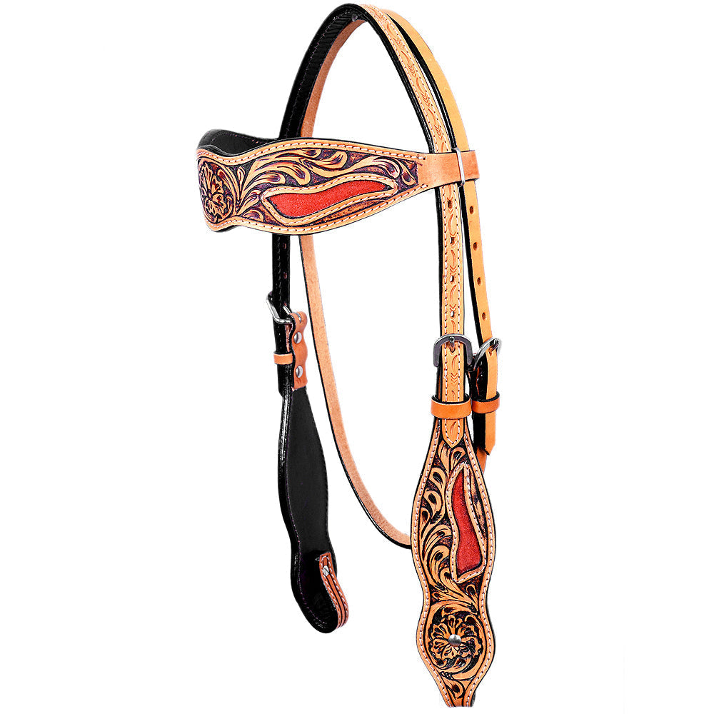 Hilason Western Horse Headstall Bridle American Leather Tan
