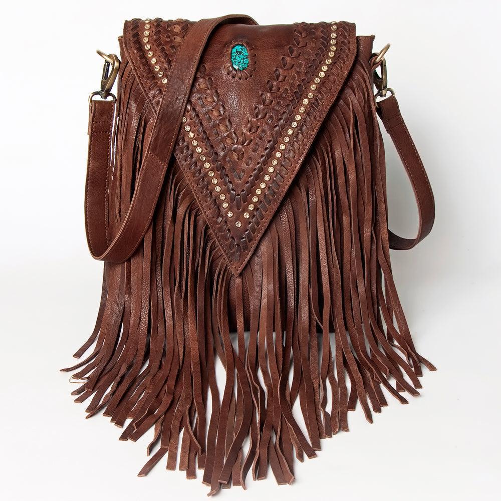 American Darling ADBGM126A Messenger Genuine Leather Women Bag Western Handbag Purse