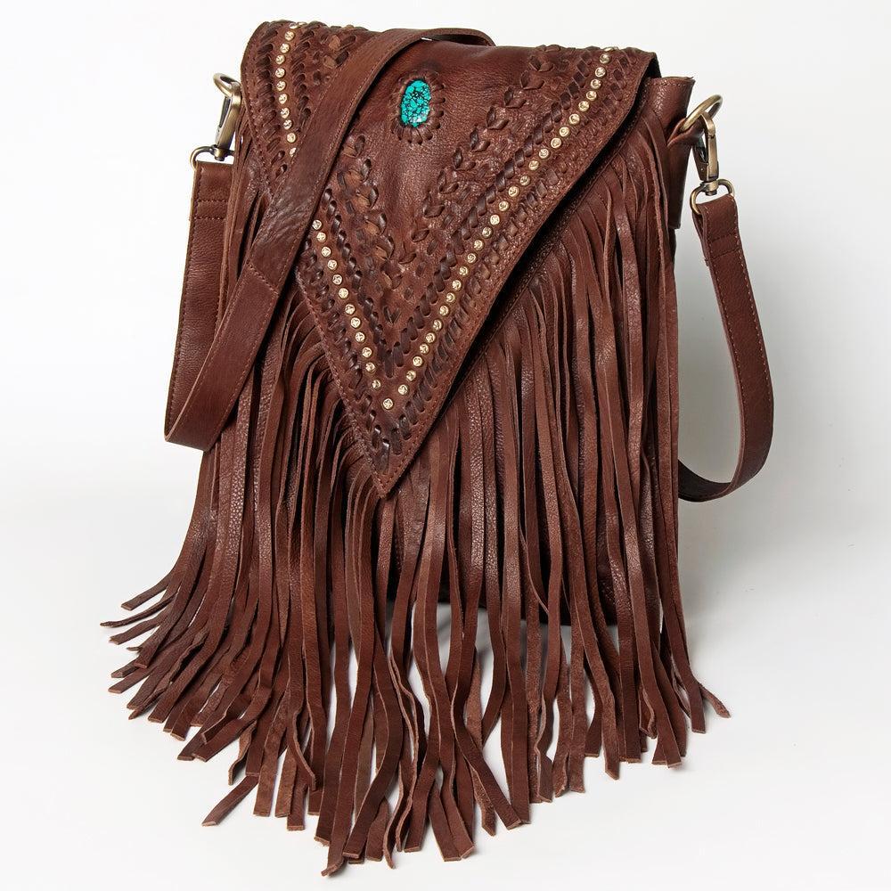 American Darling ADBGM126A Messenger Genuine Leather Women Bag Western Handbag Purse