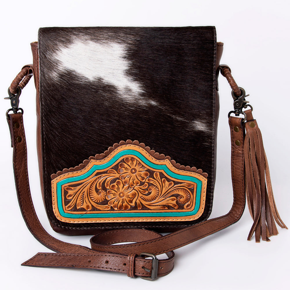 ADBG939 American Darling Hand Tooled Hair On Genuine Leather Women Bag Western Handbag Purse