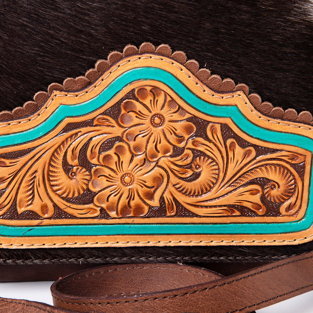 ADBG939 American Darling Hand Tooled Hair On Genuine Leather Women Bag Western Handbag Purse
