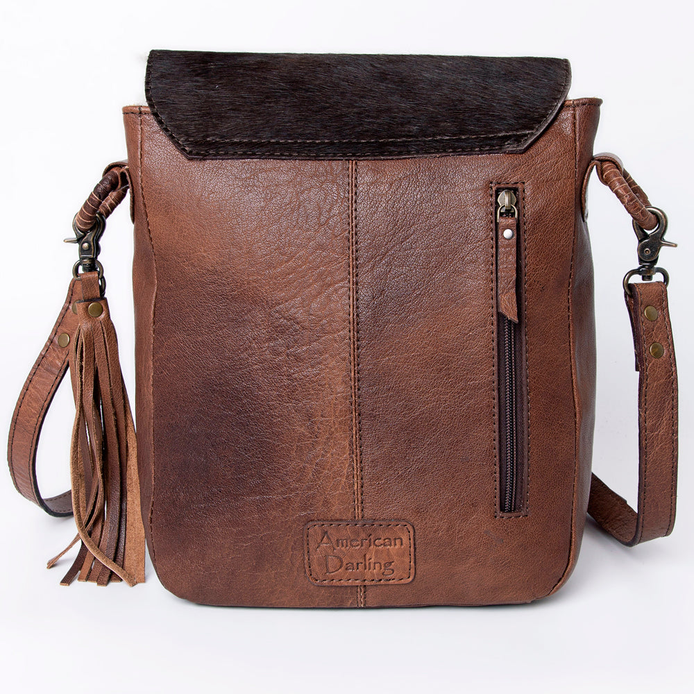 ADBG939 American Darling Hand Tooled Hair On Genuine Leather Women Bag Western Handbag Purse