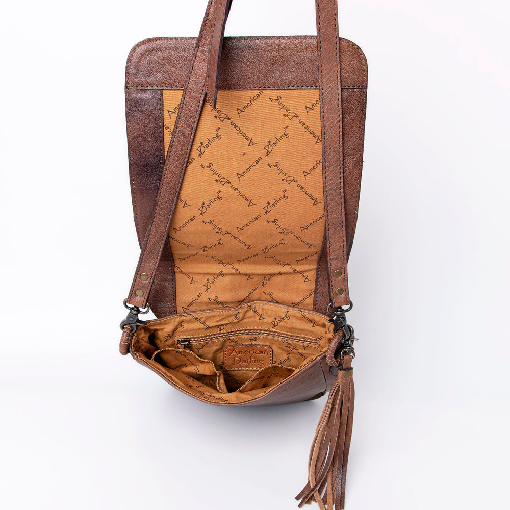 ADBG939 American Darling Hand Tooled Hair On Genuine Leather Women Bag Western Handbag Purse