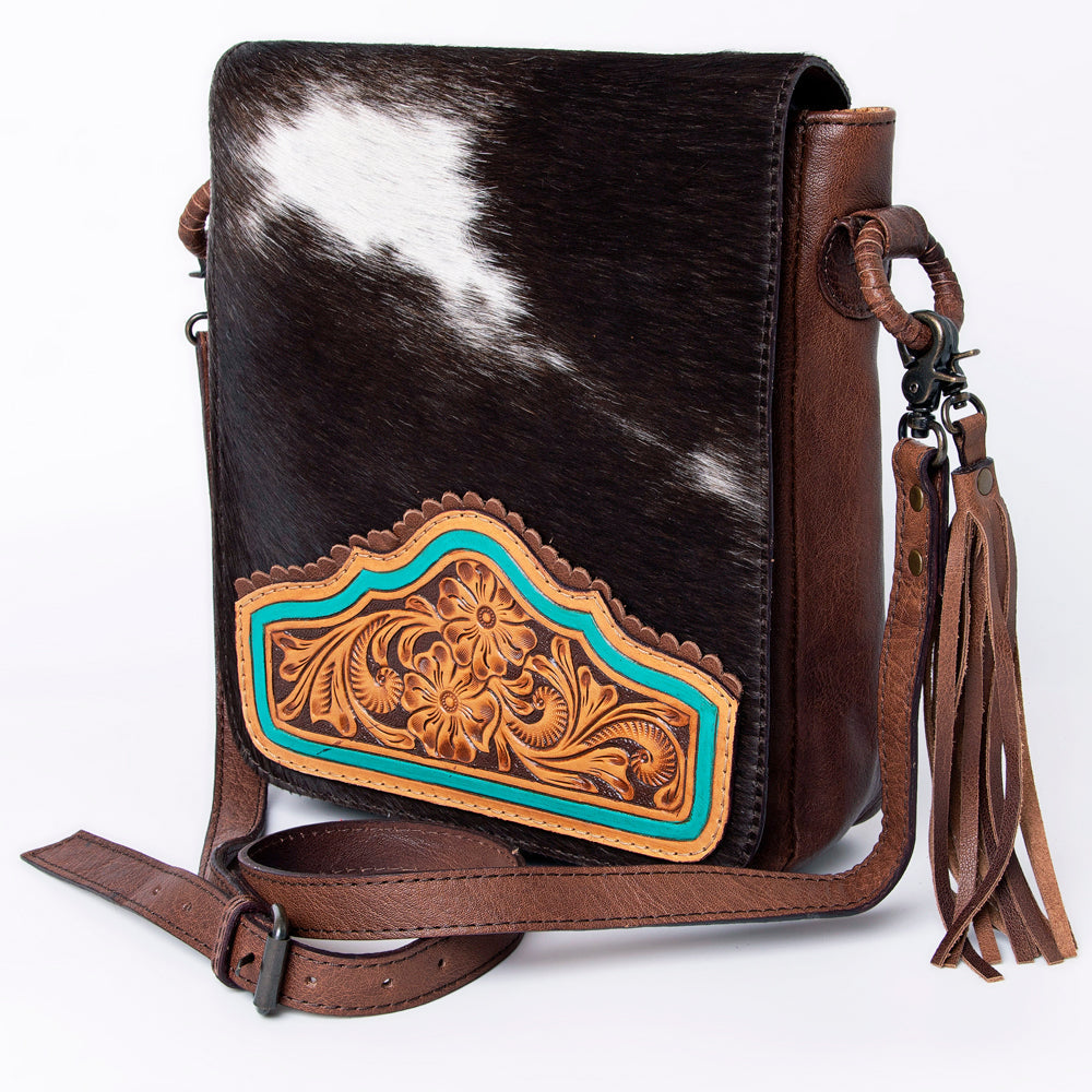 ADBG939 American Darling Hand Tooled Hair On Genuine Leather Women Bag Western Handbag Purse