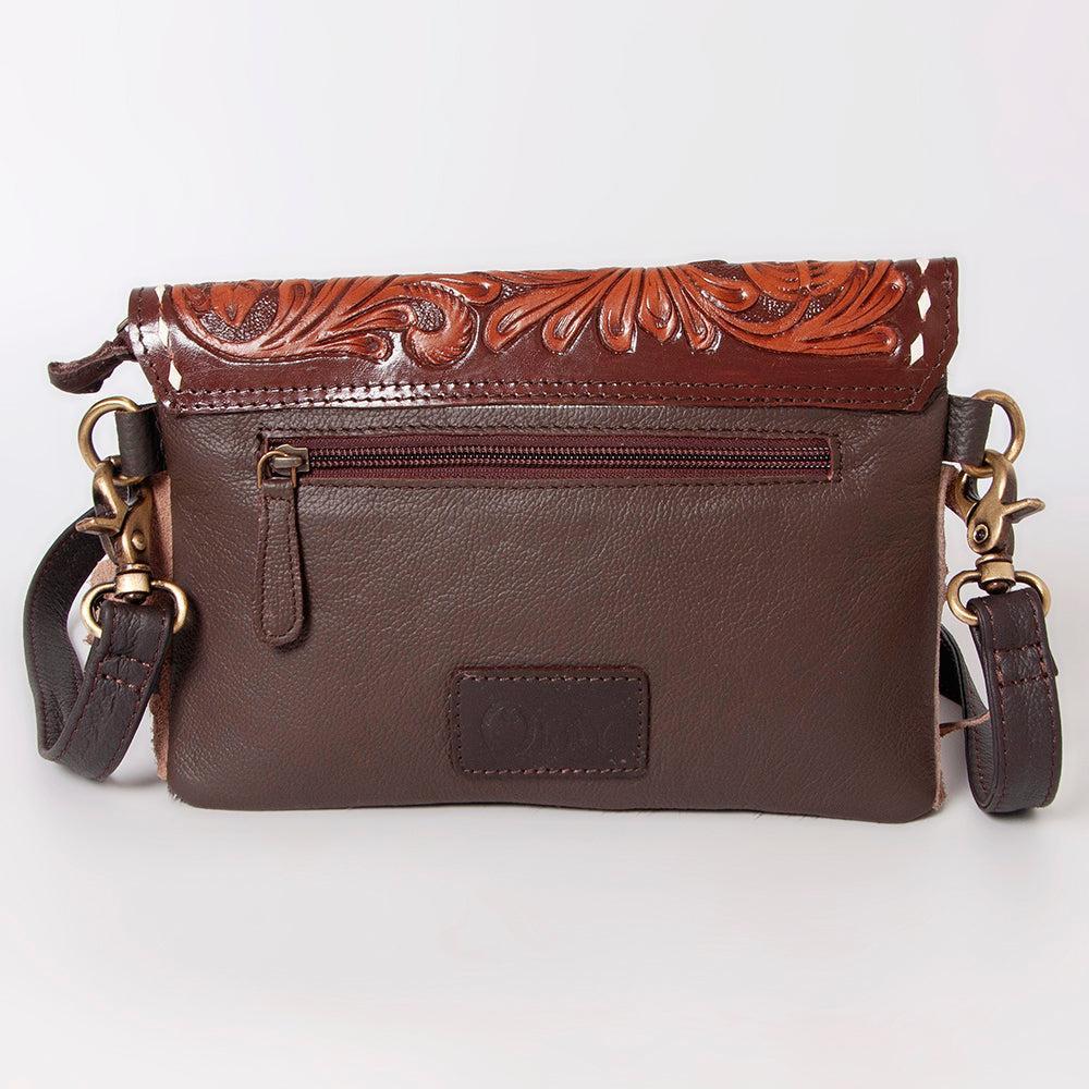 Ohlay Bags KBK120 Envelope Hand Tooled Hair-On Genuine Leather Women Bag Western Handbag Purse
