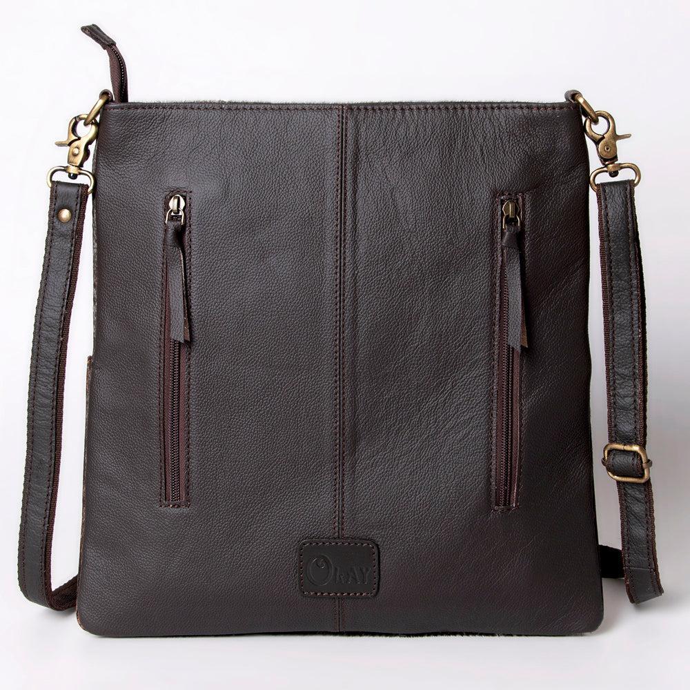 Ohlay Bags KBA119 Cross Body I Hand Tooled Hair-On Genuine Leather Women Bag Western Handbag Purse