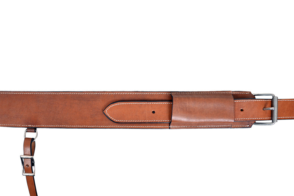 Comfytack Horse Saddle Flank Cinch Girth Handtooled Leather W/ Billets Antique Tan