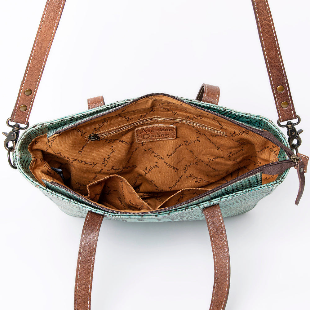 ADBG964 American Darling Crocodile Embossed Genuine Leather Women Bag Western Handbag Purse