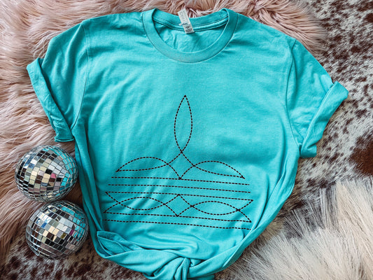 Boot Stitch - Graphic Top - Limited Edition Color - S & 3XL left