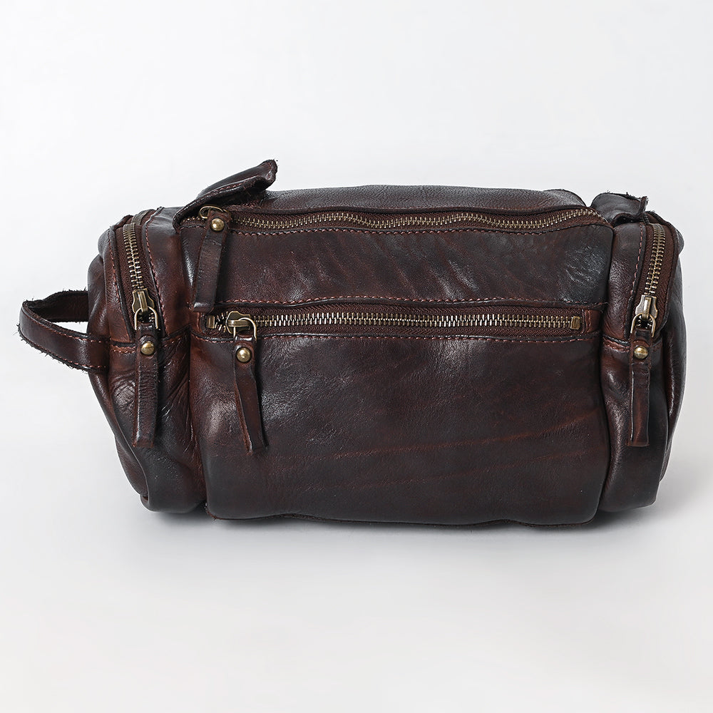 Spaghetti Western Swc400Brn Duffel Vintage Handmade Drum Dyed Genuine European Cowhide Leather Women Bag Western Handbag Purse
