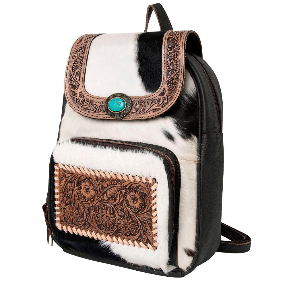OHLAY SKBG158 Backpack Hand Tooled Hair-On Genuine Leather women bag western handbag purse