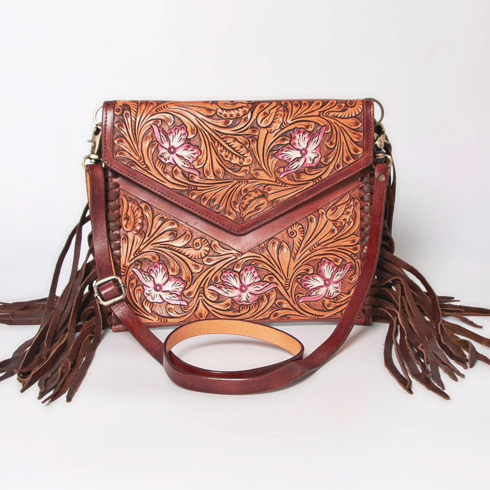 American Darling Envelope Hand Tooled Genuine Leather Women Bag Western Handbag Purse