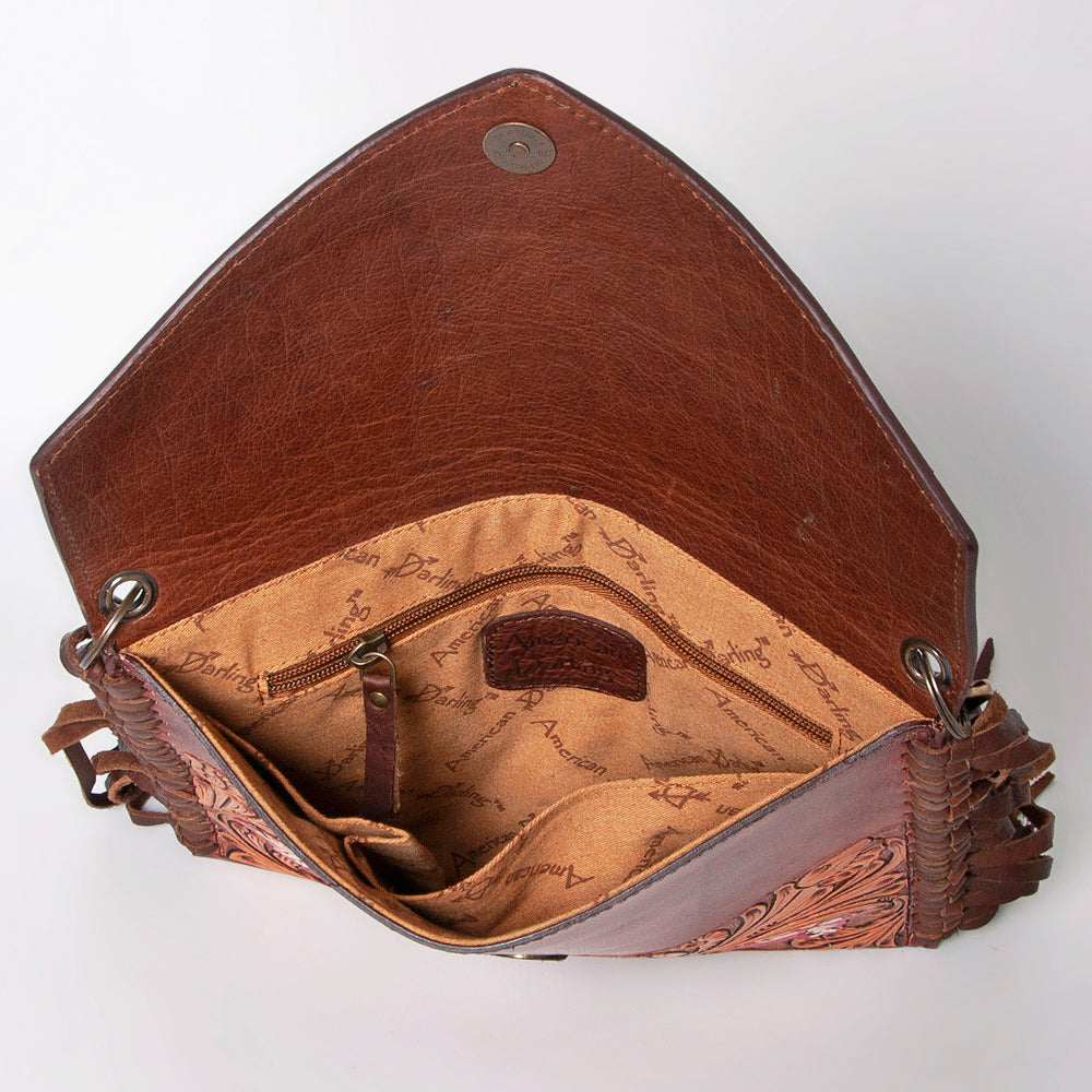 American Darling Envelope Hand Tooled Genuine Leather Women Bag Western Handbag Purse