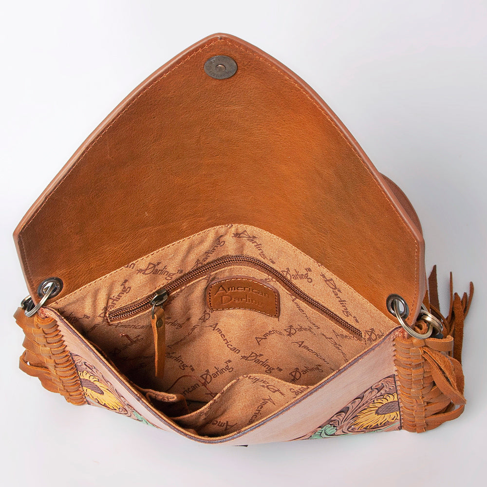 American Darling Envelope Hand Tooled Genuine Leather Women Bag Western Handbag Purse